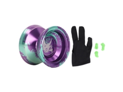 Mali bola Yoyo Não Responsiva Liga Rotação Estável com Luva Corda Brinquedo Infantil Roxo