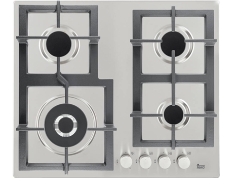 Placa de Gás TEKA EFX 60 4G AI AL DR (Gás Butano-Propano - 60 cm - Inox) — Gás Butano-Propano | Largura: 60 cm