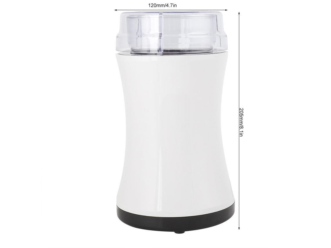 Moedor De Café Semiautomático Doméstico, Moedor De Café Elétrico, Branco, 220 240 V, Plugue Ue Brilvibera