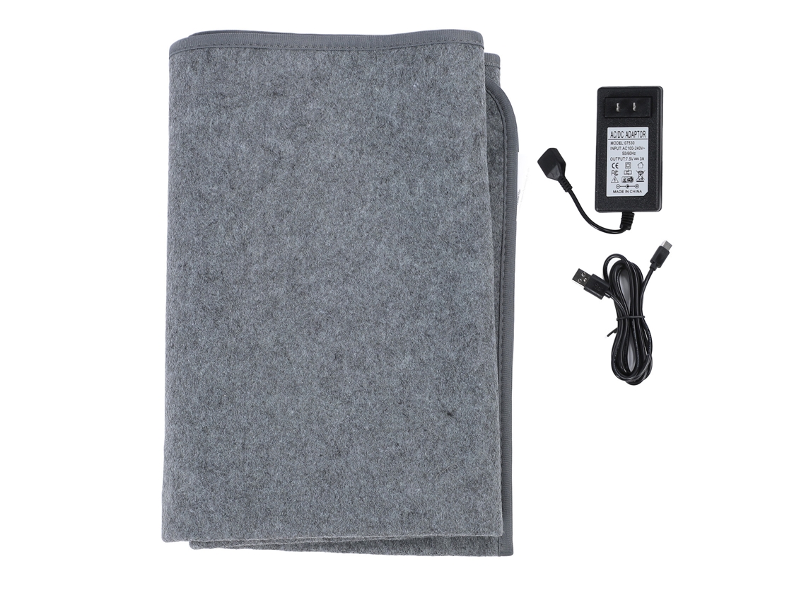 Cobertor Elétrico Aquecido 160x80cm 3 Níveis Lavável 7.5v 3a Plug S/MARCA