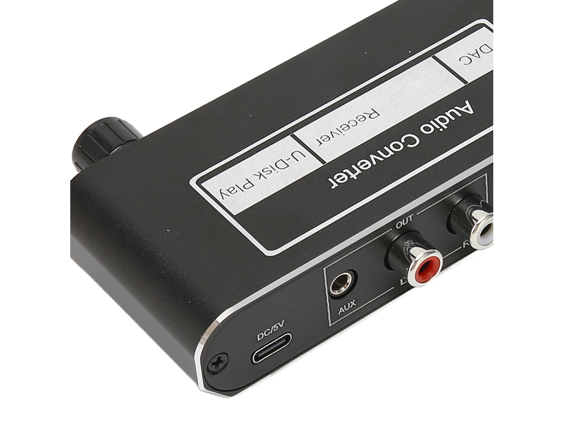Mali receptor de Som Mini Bluetooth 5.2 Hifi com Controle Remoto Suporta Pen Drive Conversor de Som Sem Perda