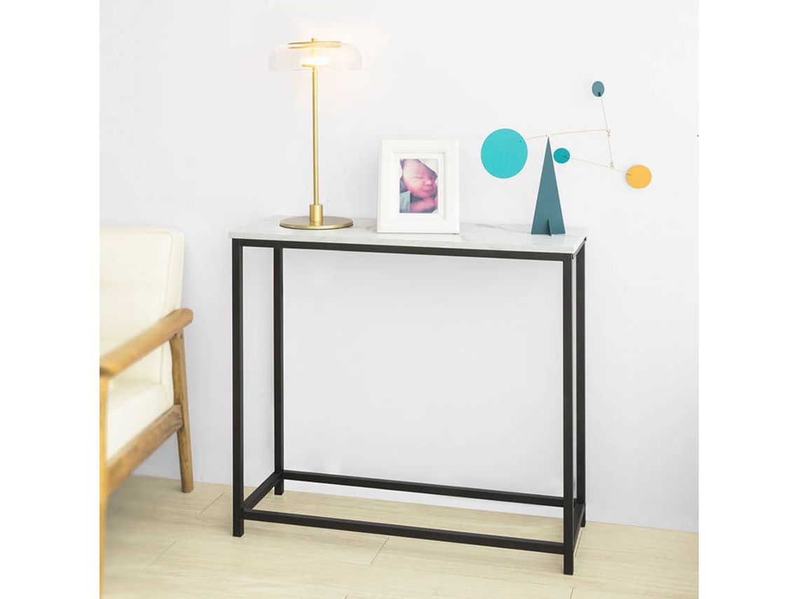 Consola SOBUY Branco e Preto (80x75x30cm)