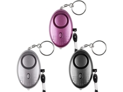 Kit 3 Alarmes Pessoais 130db Lanterna Led