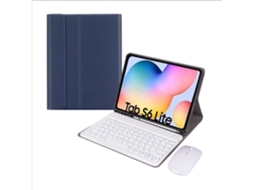 Capa Com Teclado Para Tablet Lurelia, Para Samsung Galaxy Tab S6 Lite 10.4/p610, Azul Escuro, Teclado Bluetooth