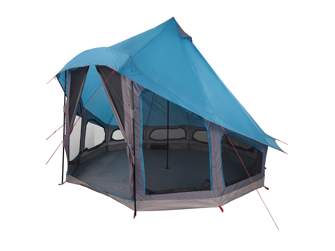 Conjunto 1 Barraca Tipi Vidaxl Azul Tafetá (404 X 370 X 270 Cm)