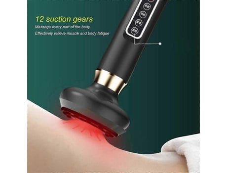 Massageador Elétrico Guasha 12 Engrenagens, Bolas De Aço De Sucção, Pressão Negativa, Ventosaterapia, Meridianos, Máquina De Massagem, Raspagem, Cinza