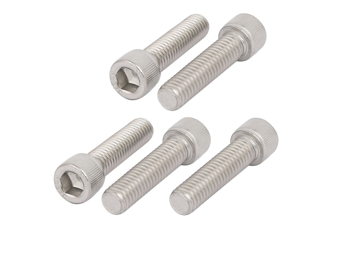 Parafusos de Cabeça Sextavada Interna Aço Inoxidável 304 3/8'' 16 X 1 1/2'' com Tampas Sextavadas CHABERLU