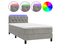 Box Spring Bed, Box Spring Beds Vidaxl Cinzeto Veludo (80 X 200 Cm)