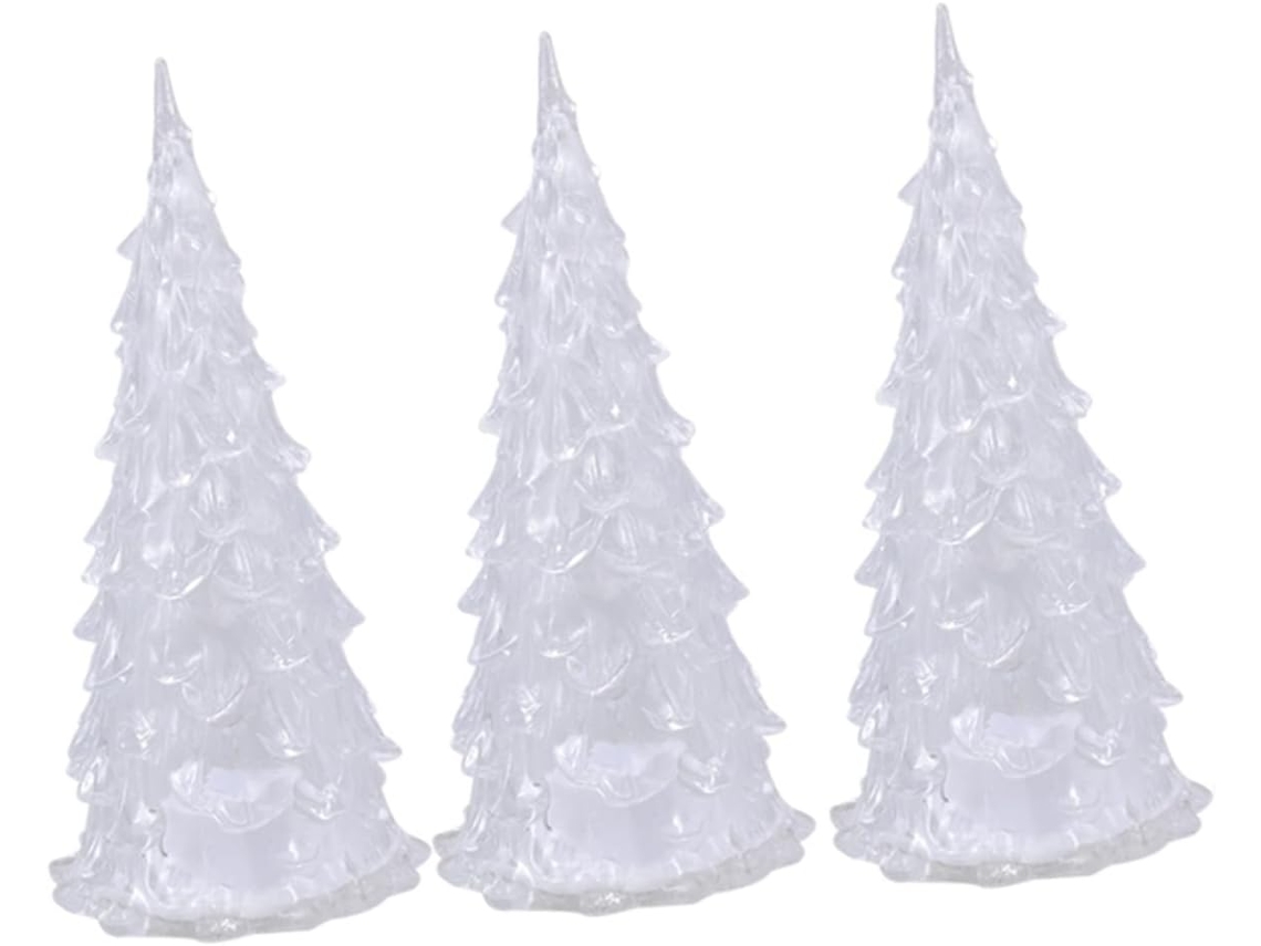 Conjunto De 3 Luzes Noturnas Coloridas Em Formato De Árvore De Natal, Luz Brilhante Para Quarto, Presente De Natal Conjunto De 3 Luzes Gokoco