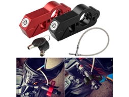 Xanes Cadeado Capacete Guidão Motocicleta Preto Liga Alumínio Trava Antifurto Cabo Aço Inox Alavanca Freio Motos Scooters