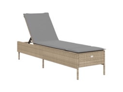 Sun Lounger, Sun Loungers Vidaxl Bege Rattan / Vime (n/a)