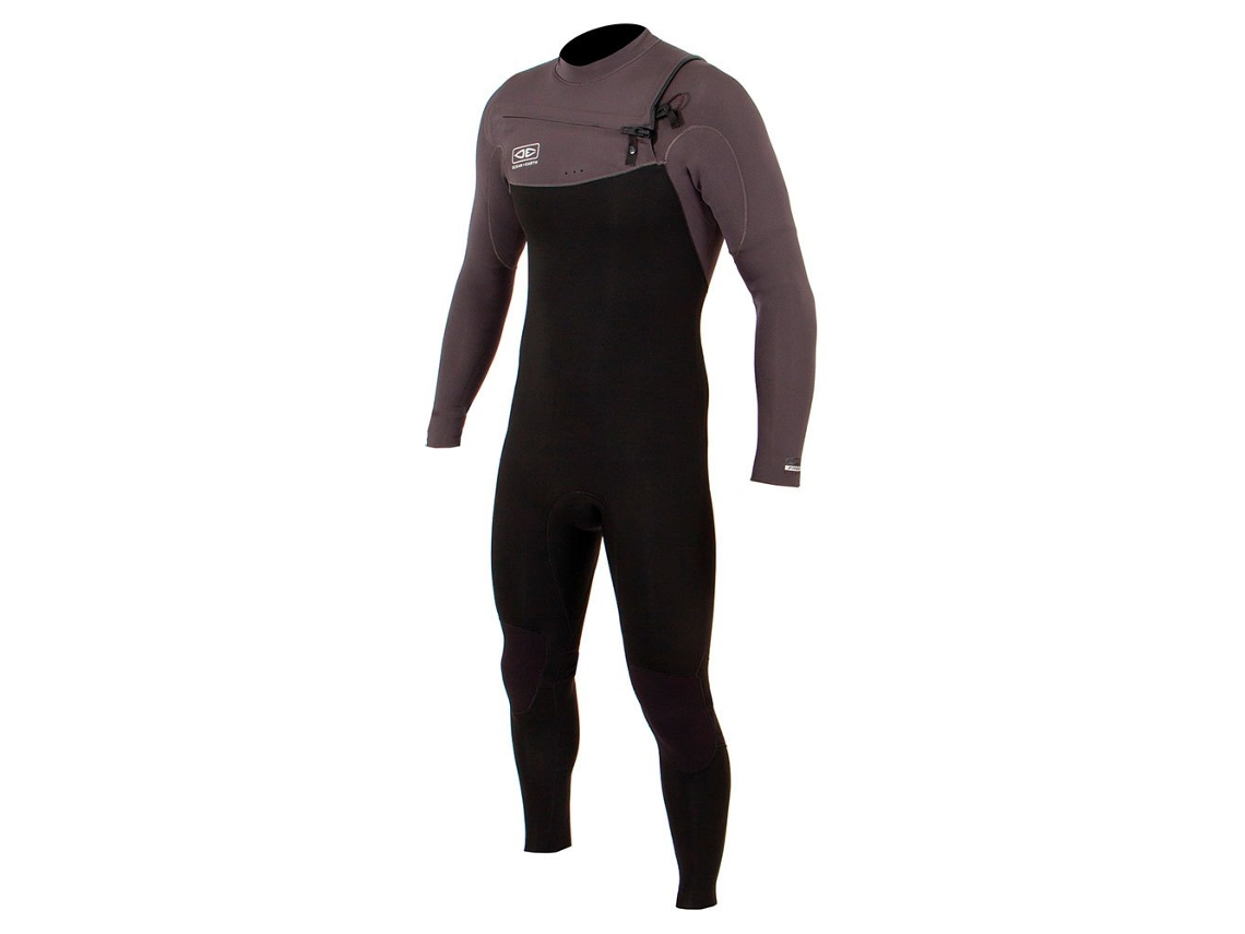 Terno de Neoprene Manga Longa com Zíper no Peito One Free-Flex 3/2 Mm Preto Mocean & Earth
