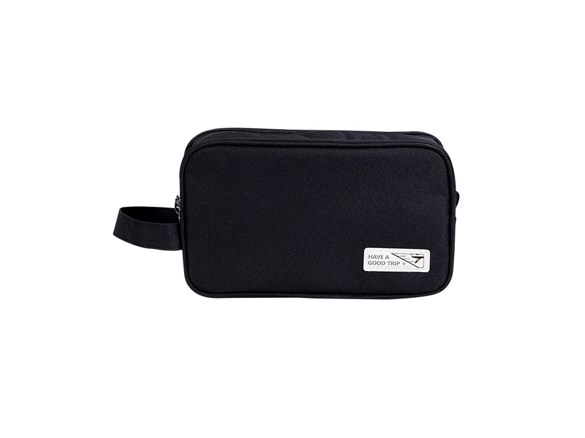 Kit de Banho Portátil Separador Seco e Molhado Simples Bolsa de Viagem de Maquilhagem ZSANFS (preto 25,5 * 10,1 14,5 Cm)