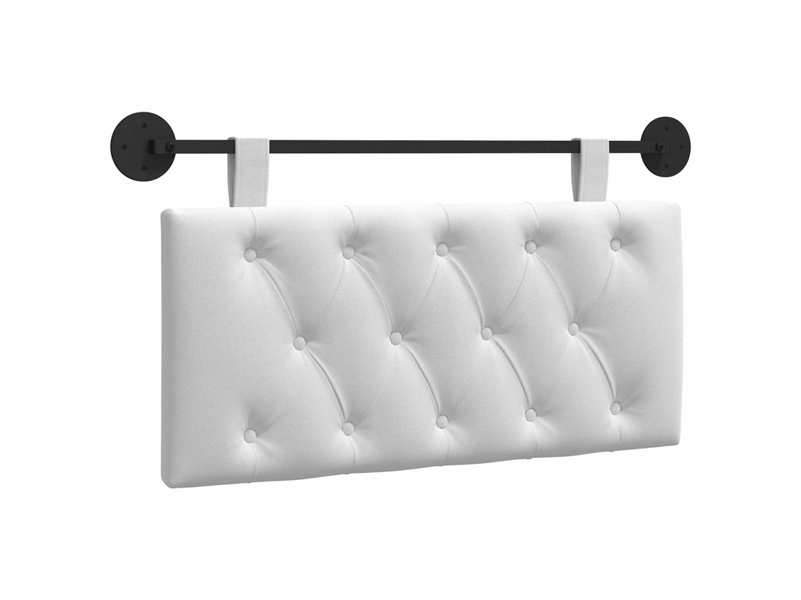 Conjunto 1 Cabeceira Suspensa Vidaxl Branco Tecido (100 X 55 X 7 Cm)