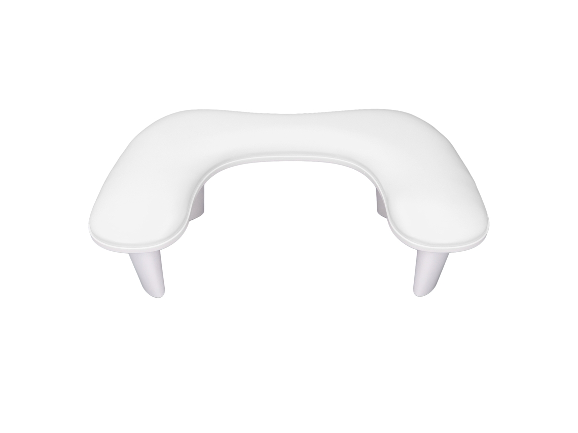 Suporte De Braço Para Manicure U Forma Couro Pu Macio Anti-derrubado Apoio De Mão Para Técnico De Unhas Branco