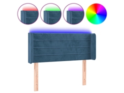 Led Headboard, Led Headboards Vidaxl Azul Veludo (93 X 16 X 78/88 Cm)