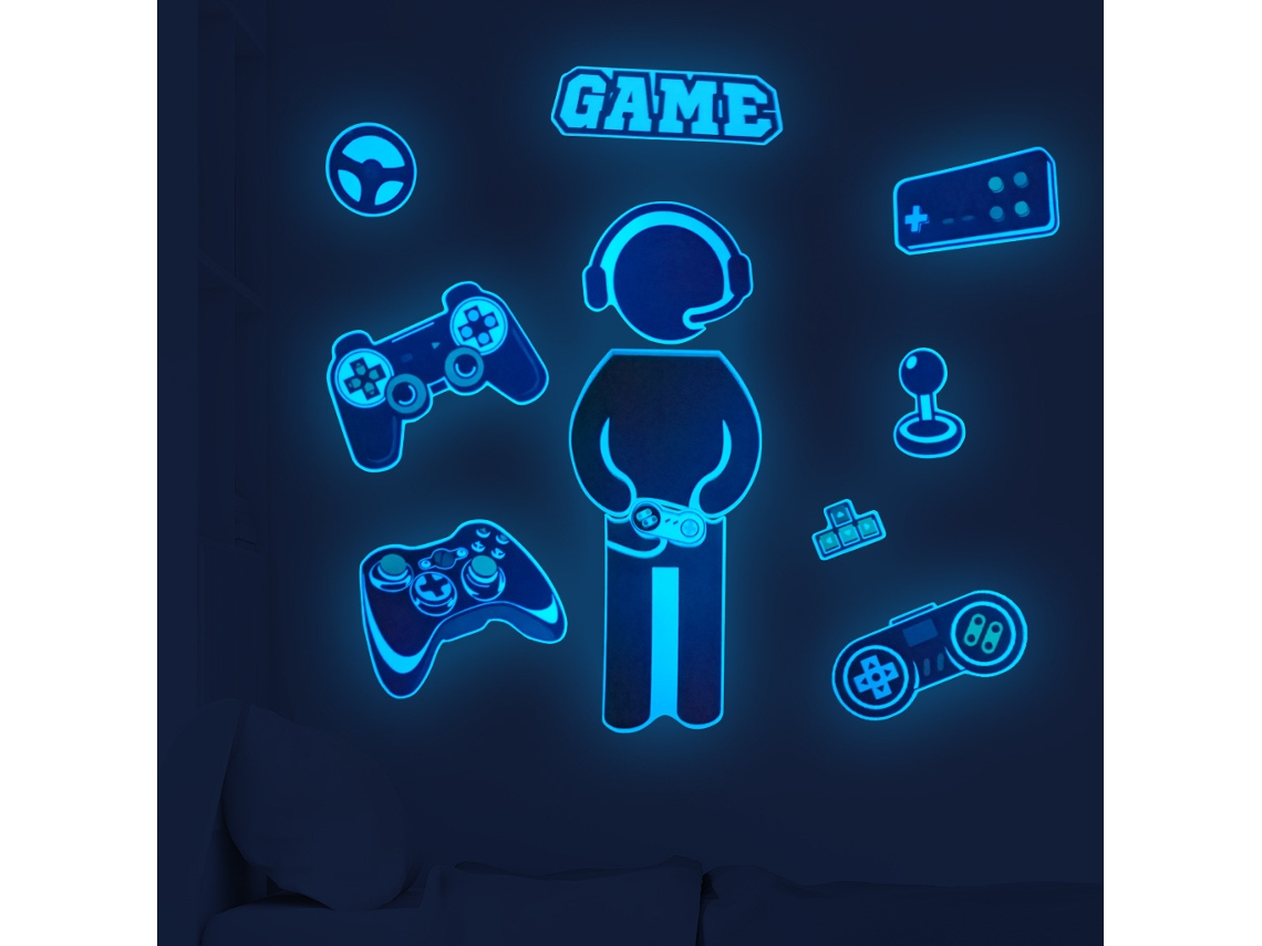 Peças Luminous Games Adesivos De Parede Adesivos De Parede Adesivos De Parede Slowmoose