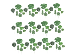 60 Mesa Verde Artificiais Tropicais Folhas Para Jantar. Gokoco