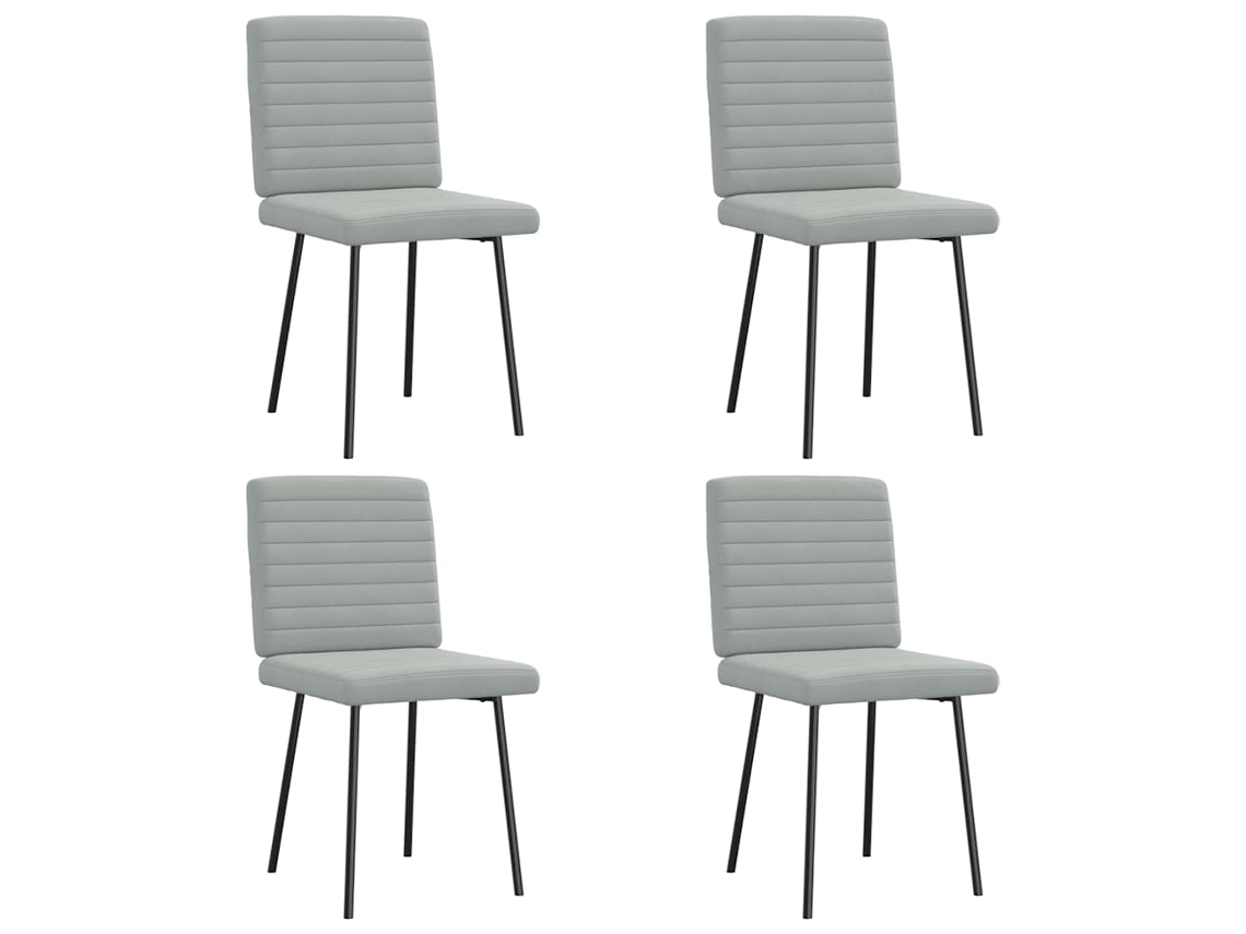 Dining Chair, Dining Chairs Vidaxl Cinzeto Veludo (n/a)
