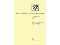 Livro Ursprung Und Funktion Der Prophetie Im Alten Israel De Siegfried Herrmann (alemão)