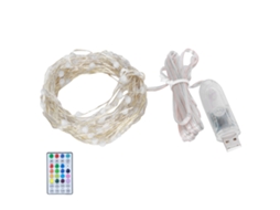 Rebe-luz De Cadena 32.8ft 100led 16 Colores Control Remoto Usb Ip44 Impermeable Para Hogar Fiesta Navidad
