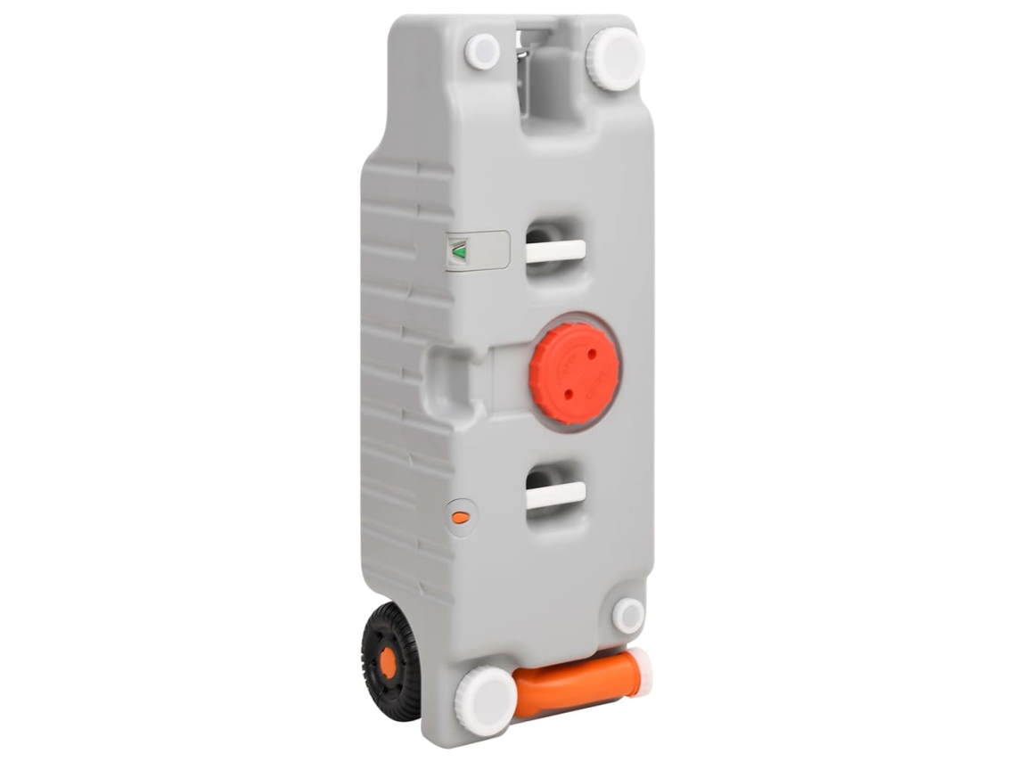 Vidaxl Tanque De Água Com Rodas Para Campismo 75 L Cinzento