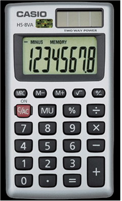 Calculadora Básica CASIO HS8V (8 dígitos)