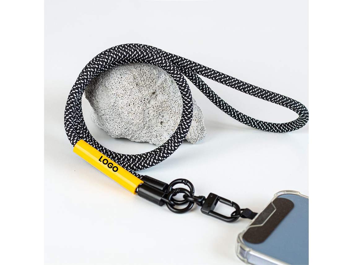 Qu-cordão Para Celular Feminino Com Corda Anti-perda E Alça Transversal Para Escritório Ou Viagem-poliéster Premium