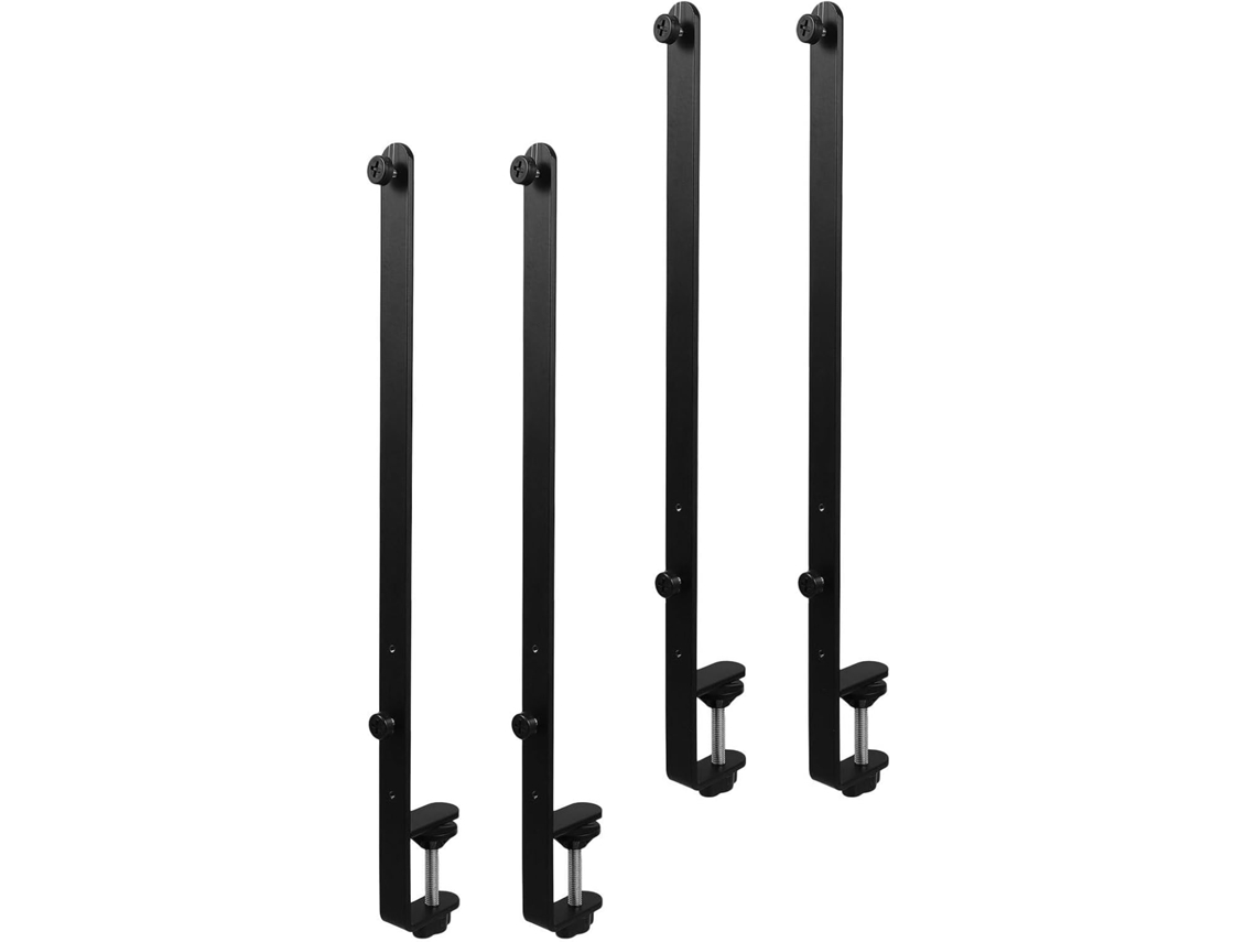 Eringogo Conjunto De 4-suportes Ajustáveis Ferro Painéis Perfurados 1a 5, 5cm, Grampo De Mesa, Montagem Rápida