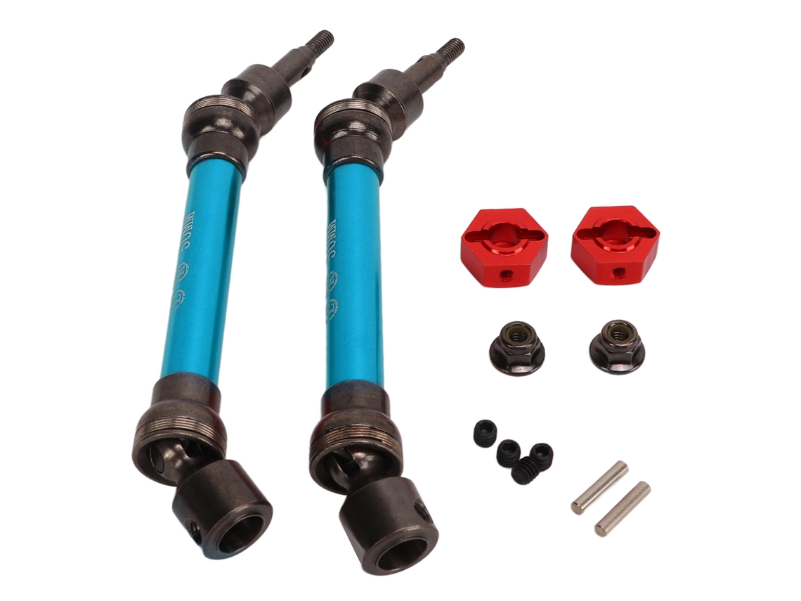 2 Peças Eixo De Transmissão Rc Ajustável Ângulo Grande Dianteiro Traseiro Para Arrma Big Rock Senton Vorteks 1/10 Azul
