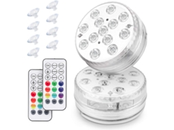 Luz de Aquário Impermeável com 7Cm Modelo Magnético com 13 Leds Inclui Controle Remoto de 21 Teclas  RNEMITERY