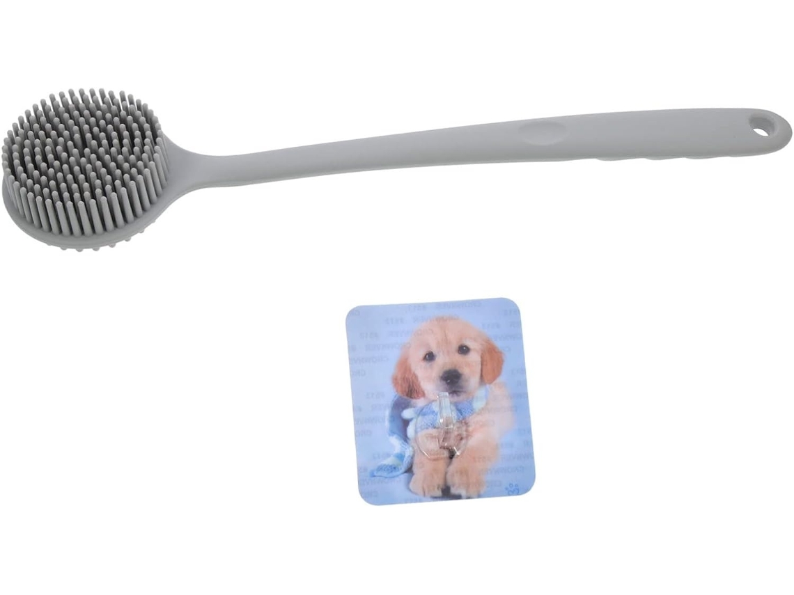 Lurelia Escova De Silicone Para Corpo E Rosto, Silicone Macio, Cabo Longo E Com Argola, Uso Diário