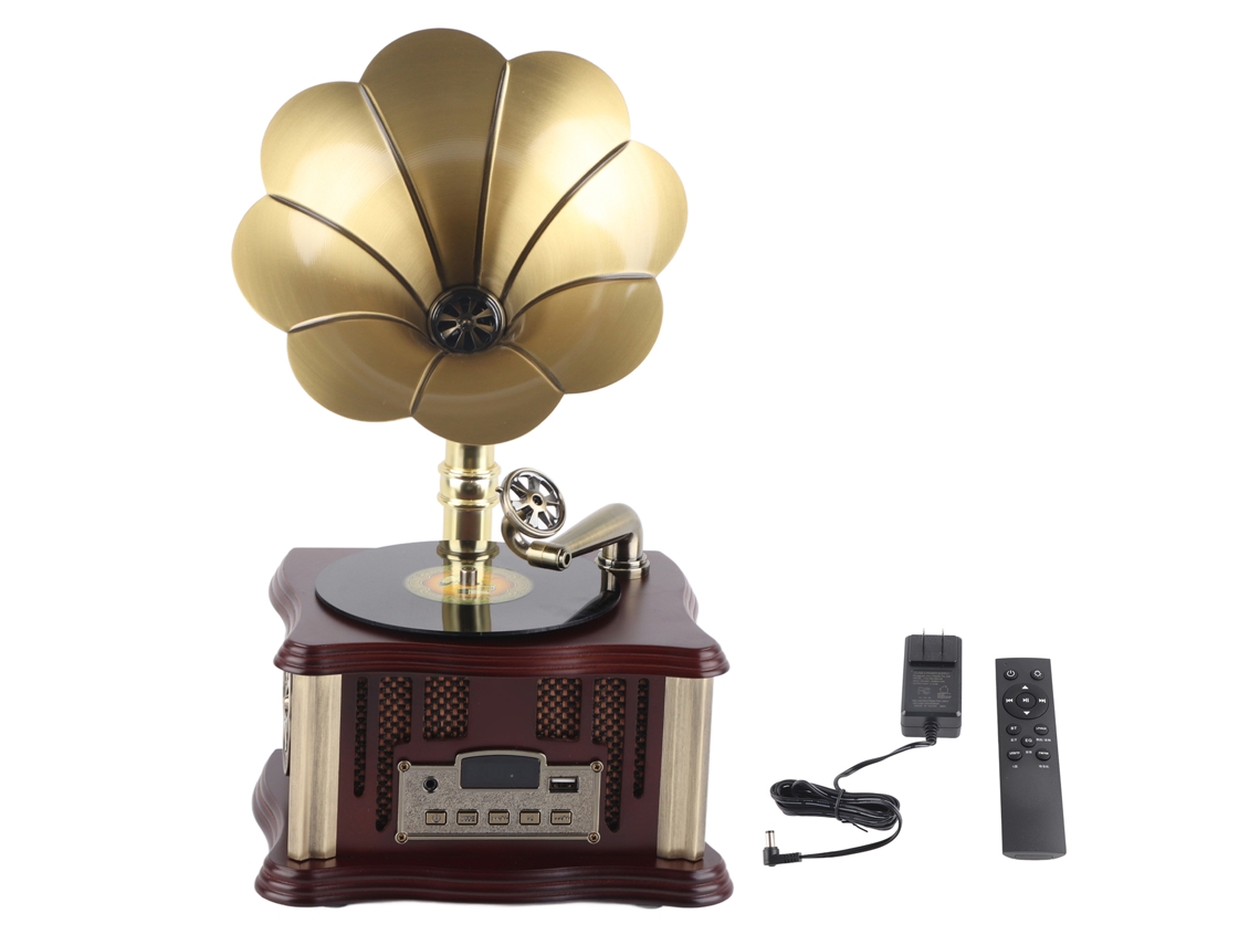 Caixa de Som Bluetooth Gramofone Retro LAXISCREED