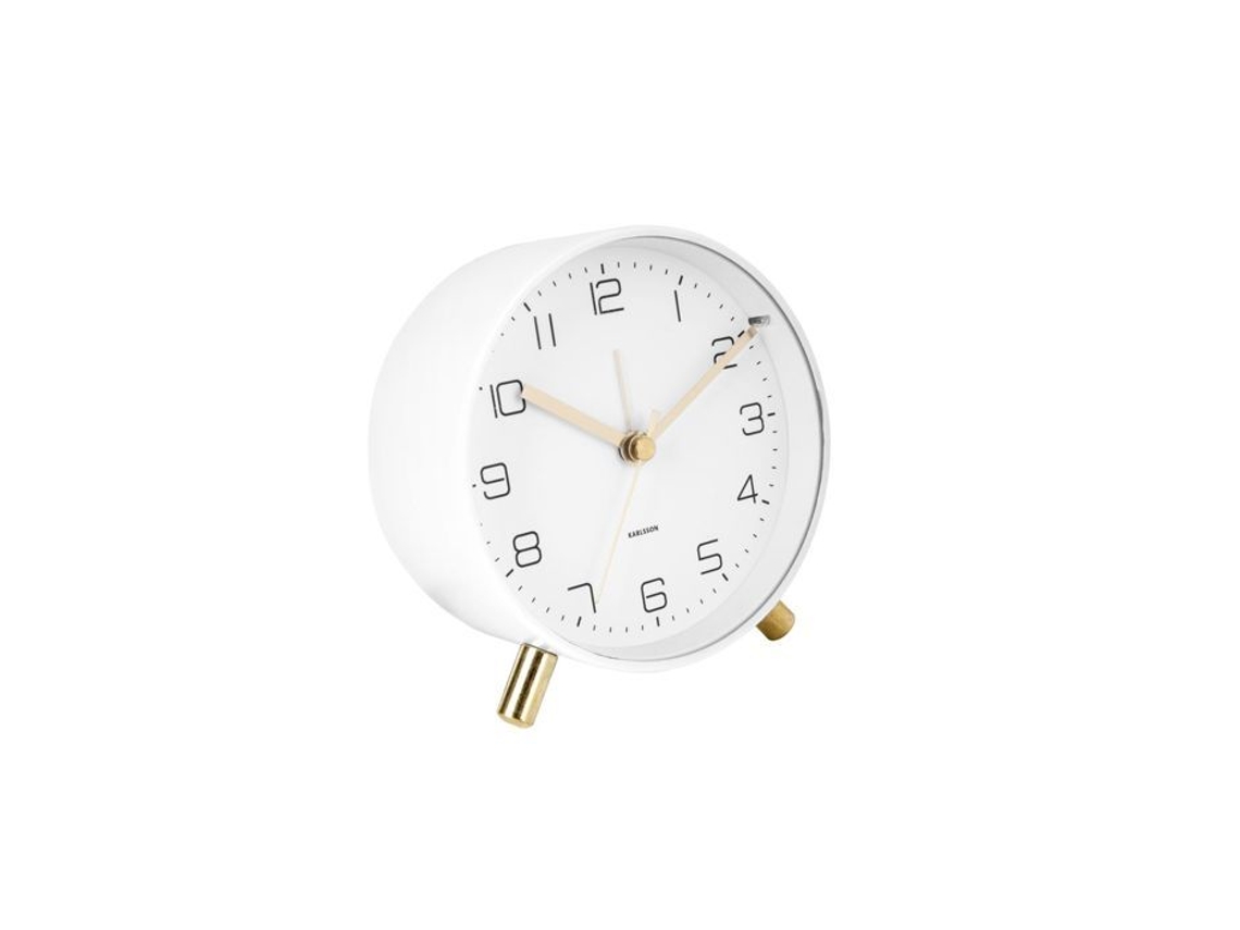Despertador De Metal Lofty Diâmetro 11 Cm Branco Karlsson