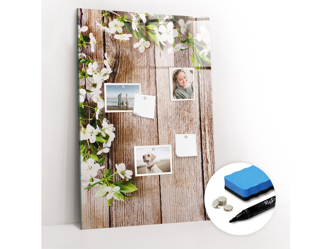 Quadro Magnético Margaridas Nas Tábuas Para O Quarto Das Crianças Espelharte (60x90 Cm)