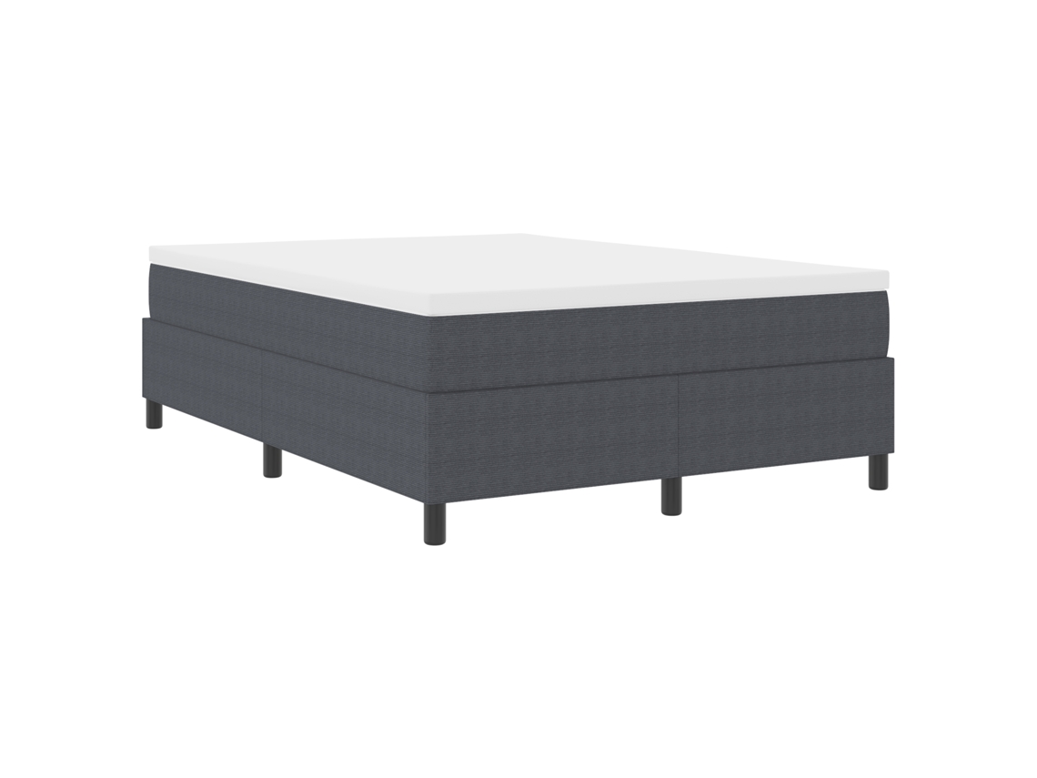 Conjunto 1 Cama Box Vidaxl Cinzento Cordão (140 X 200 Cm)