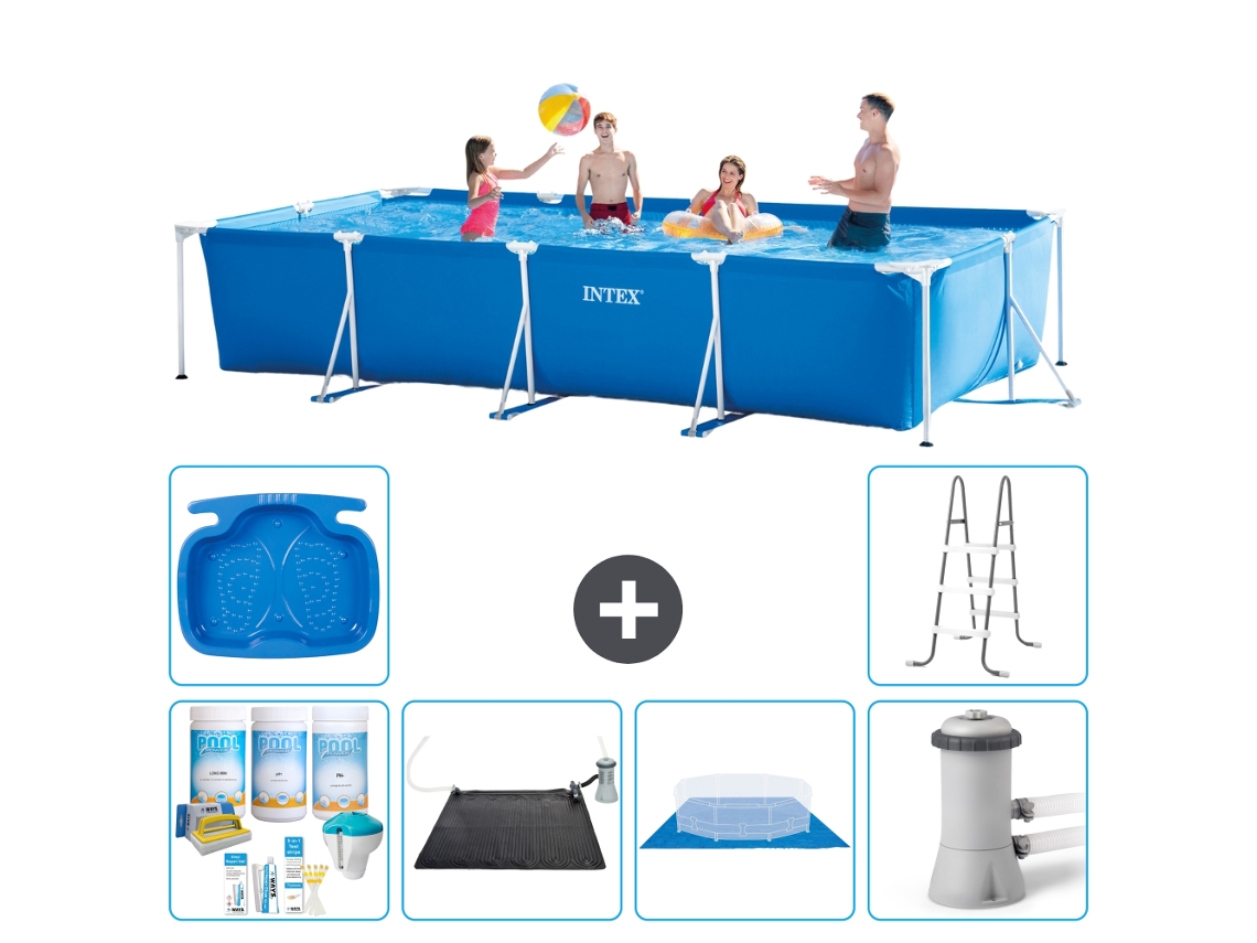 Intex Piscina Com Estrutura Retangular - 450x220x84 Cm - 7-peças S20850