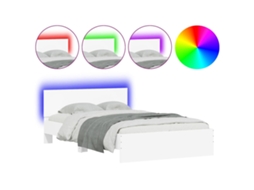 Bed Frame, Bed Frames Vidaxl Branco Madeira Processada (120 X 190 Cm)