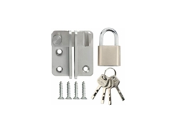 Fechadura De Porta Com Cadeado Para Porta Dupla, Janela, Armário De Celeiro, Gaveta, Garagem, Aço Inoxidável, Níquel Escovado Slowmoose