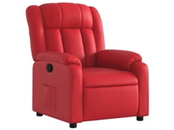 Poltrona Reclinável Vidaxl Vermelho Couro Artificial