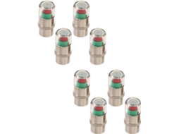 Conjunto De 8 Tampas De Válvula De Pneu Com Sensor De Pressão, Em Cobre.