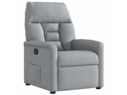 Vidaxl Poltrona Reclinável Tecido Cinzento-claro