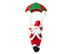 Boneco De Natal Santa Claus Laxiscreed De 40cm Com Paraquedas E Puxador Para Decoração Festiva