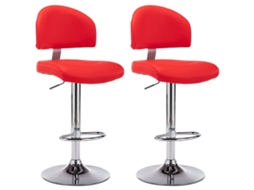 Bancos de Bar 2 Pcs Couro Artificial Vermelho MAISON EXCLUSIVE