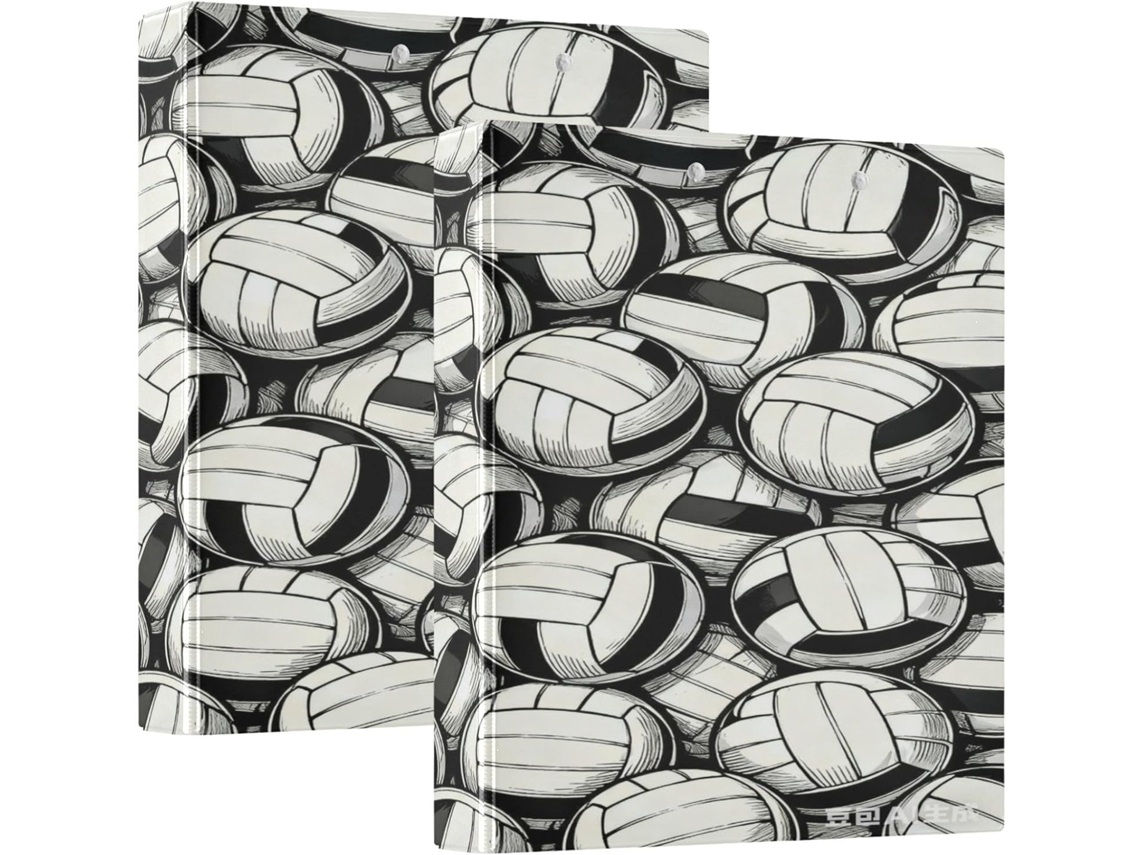 Cartões com design animado e carimbos Volley 3,8cm 1,5 Polegadas, aros com sacos, pacote com 200 folhas
