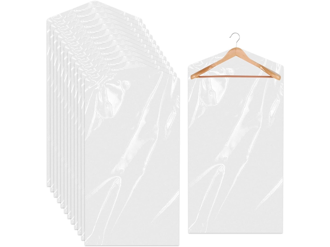 Lurelia Saco Para Roupa, Pack Com 20, Antipoeira, Transparente, Em Plástico, Para Têxteis, 60 X 100 Cm