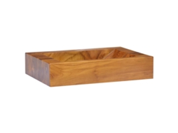 Vidaxl Lavatório Em Madeira De Teca Maciça 50x35x10 Cm