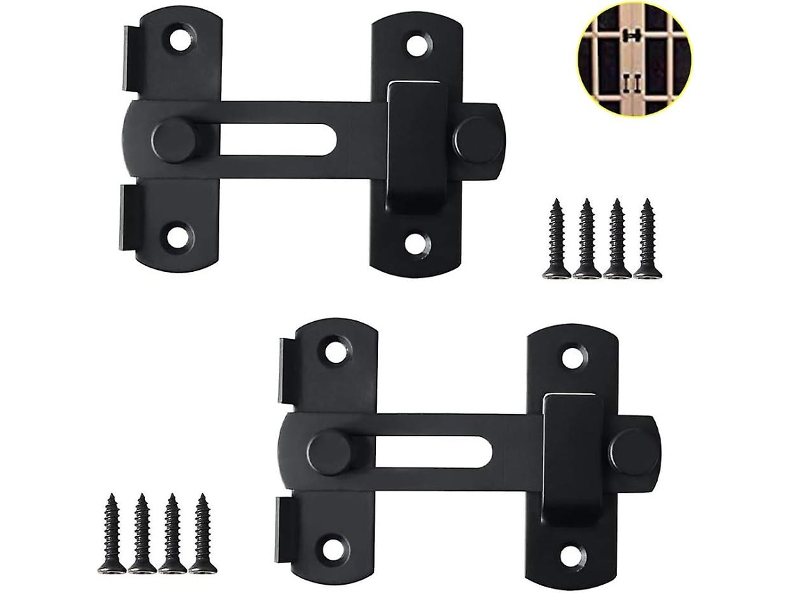Cerradura de Pestillo, de Aço Inoxidável, para Portas, Janelas, Banheiros, Armários, Animais, 2 peças, S/MARCA