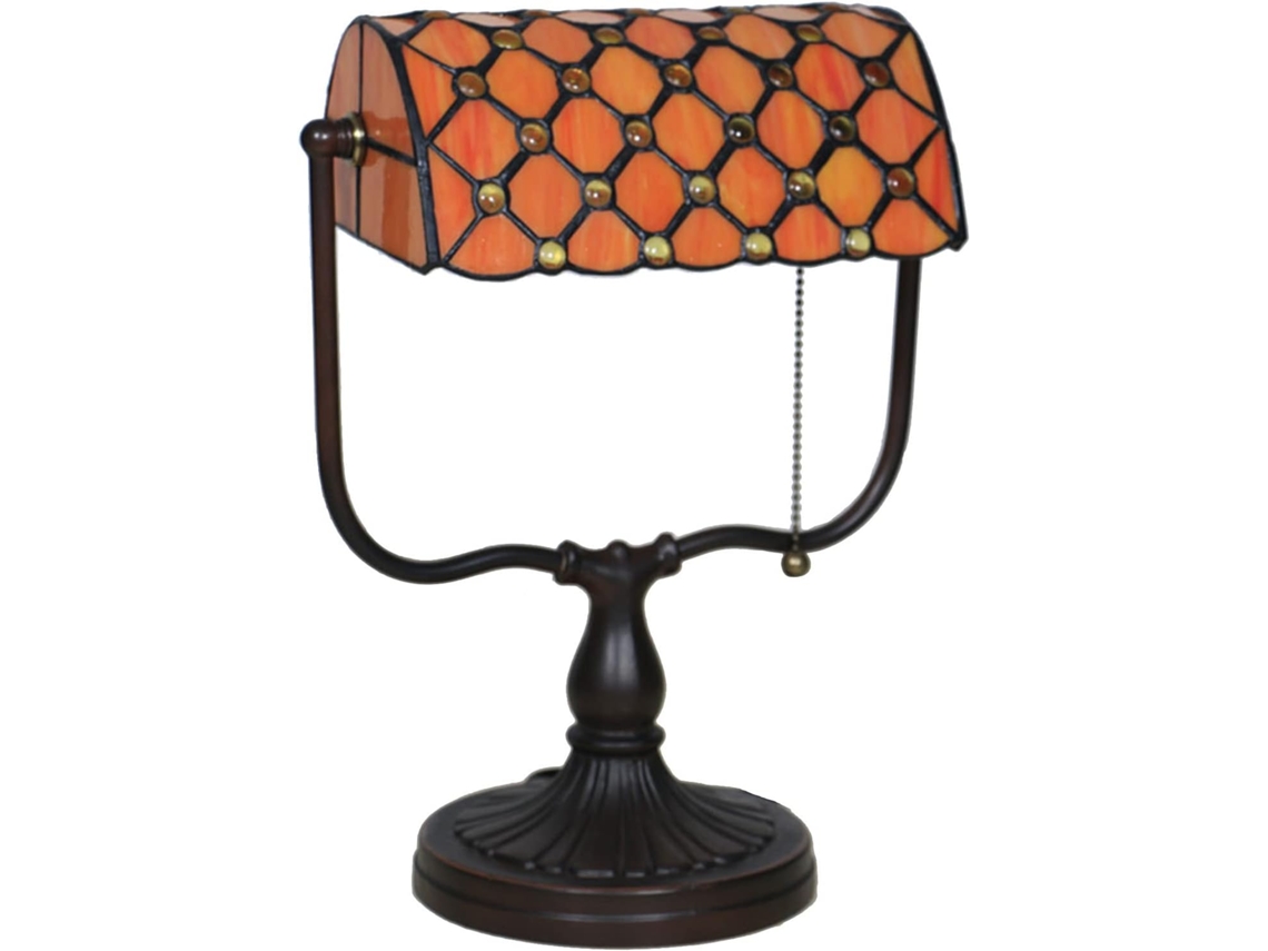 Luminária De Mesa Estilo Tiffany Botowi Com Vitrais, Contas De Cristal Mediterrâneo, Ideal Para Leitura, Quarto, Sala De