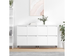 Vidaxl Aparadores 2 Pcs Derivados De Madeira Branco